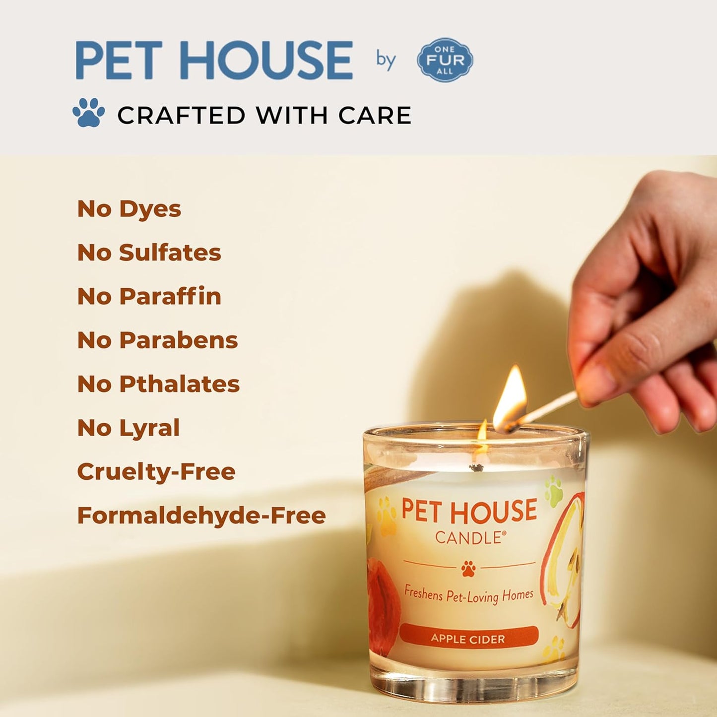 Pet House Fall Candles, Long Lasting, Clean Burning, Soy Wax Scented Candles for Pet Odor, Pumpkin Spice, 2 Pack